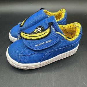 Puma X Minions Basket Wrap Statement Denim Toddler Shoes 7c